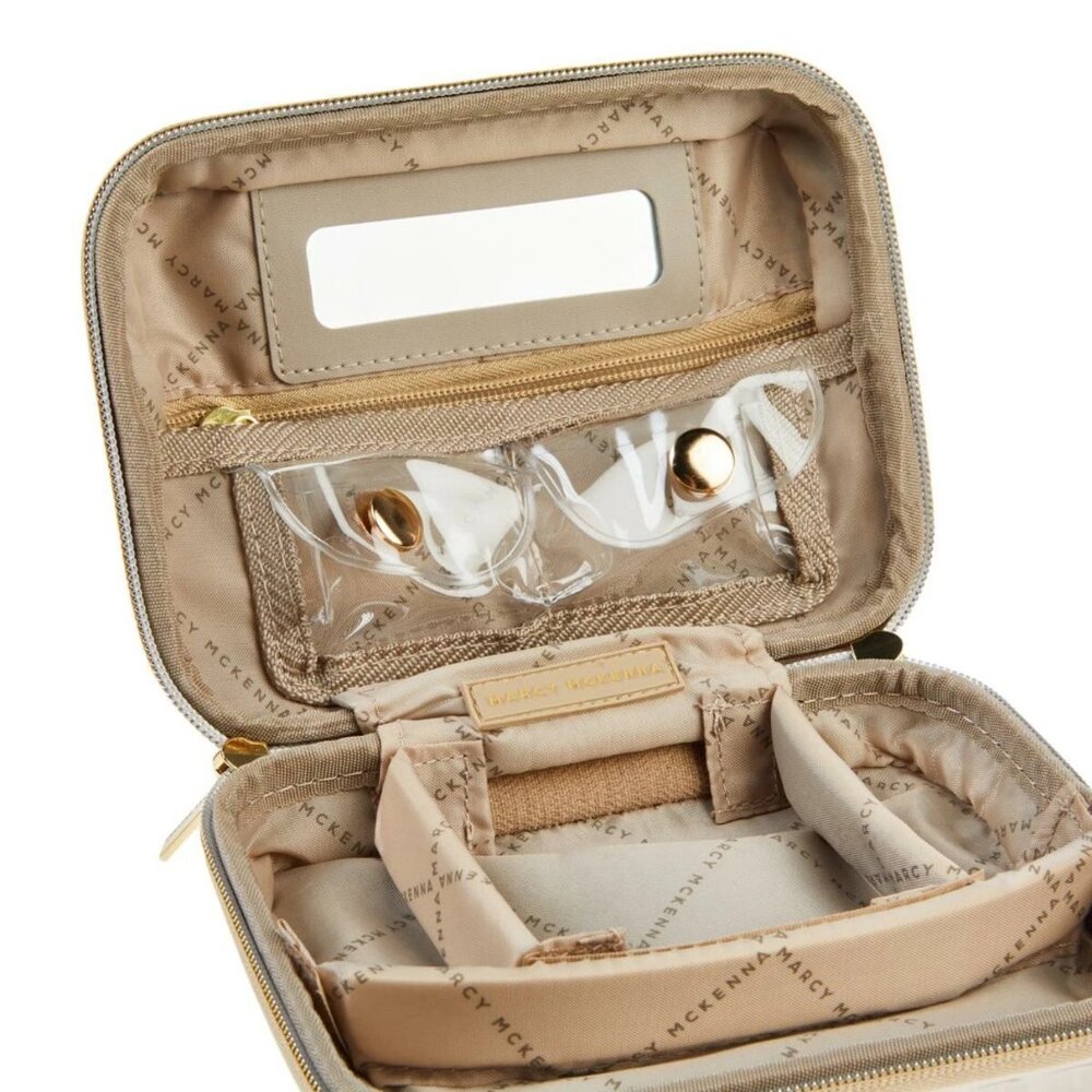 Marcy McKenna Gold Pattern Travel Case and Mini Case - Picture 5 of 14